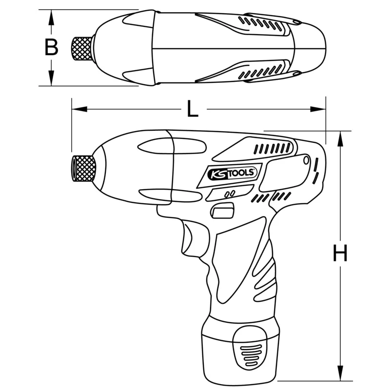 KS Tools - 5153540 - Cordless Impact Screwdriver, 1/4 inch