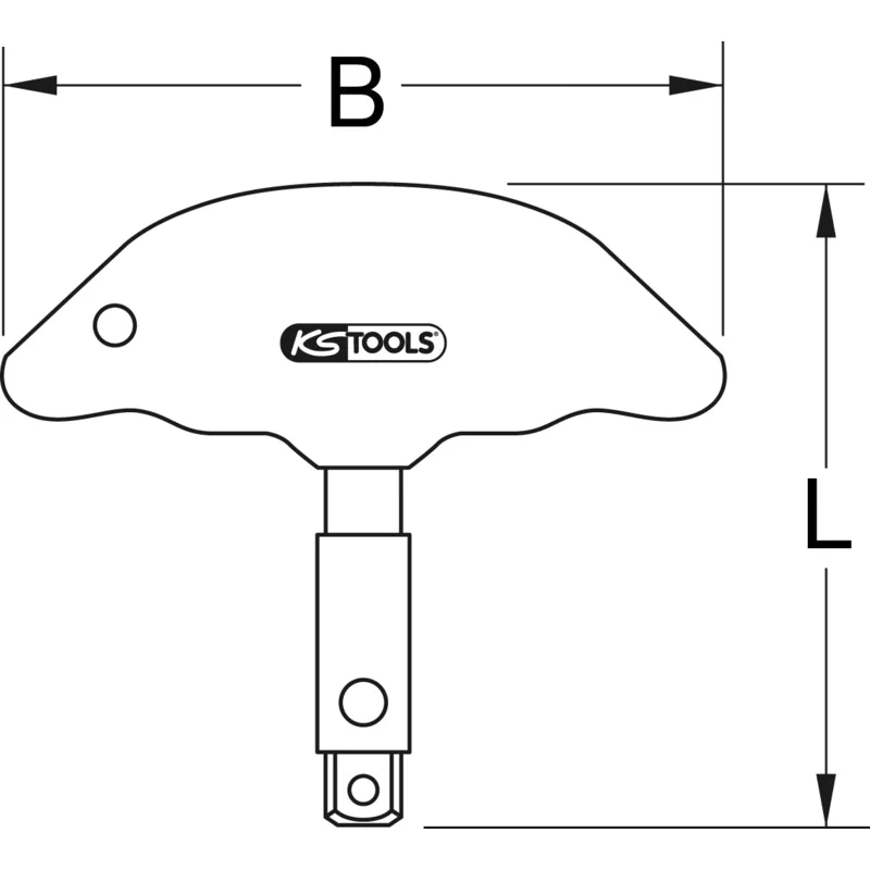 KS Tools - 5161444 - T-Grip, 1/2 Inch
