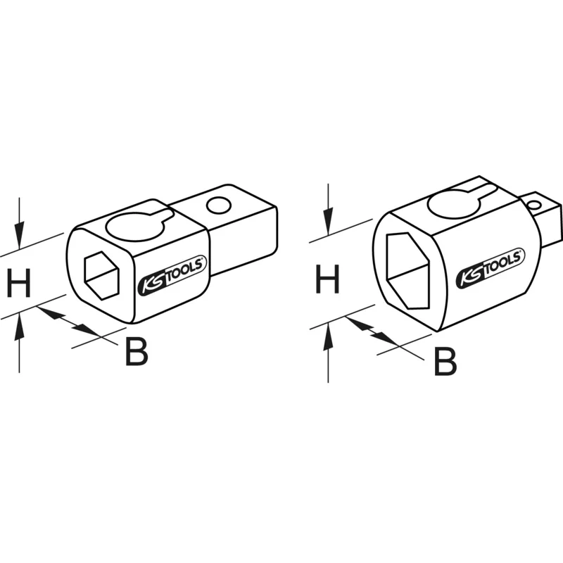 KS Tools - 5162040 - QC Head, Bit Holder, 9x12mm, 14x18mm