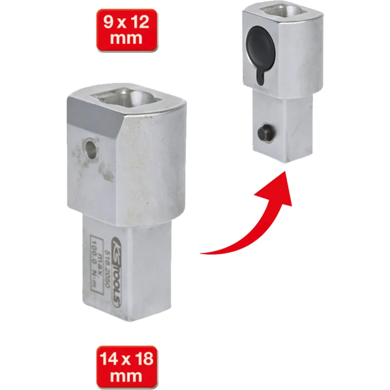 KS Tools - 5162050 - QC Head, Bit Holder, 14x18mm, 9x12mm