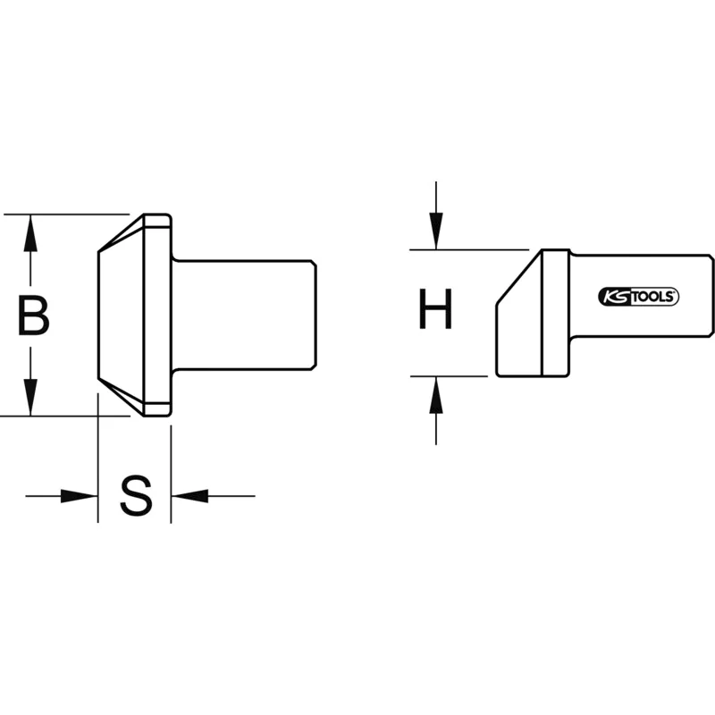 KS Tools - 5162070 - QC Head-Weld-On Fitting, 14x18mm