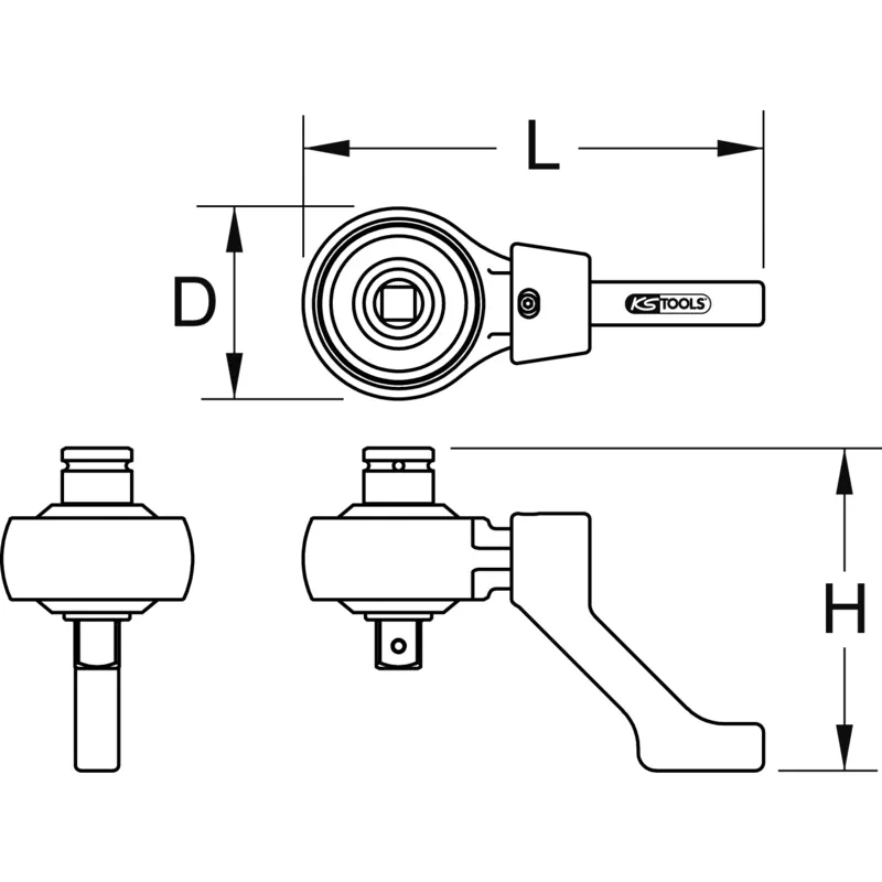 KS Tools - 5163705 - Torque Multiplier, 5:1, Drive In 3/4 Inch