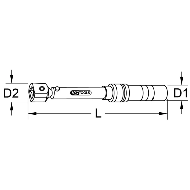 KS Tools - 5165065 - 9x12mm Industrial Torque Wrench With Plu
