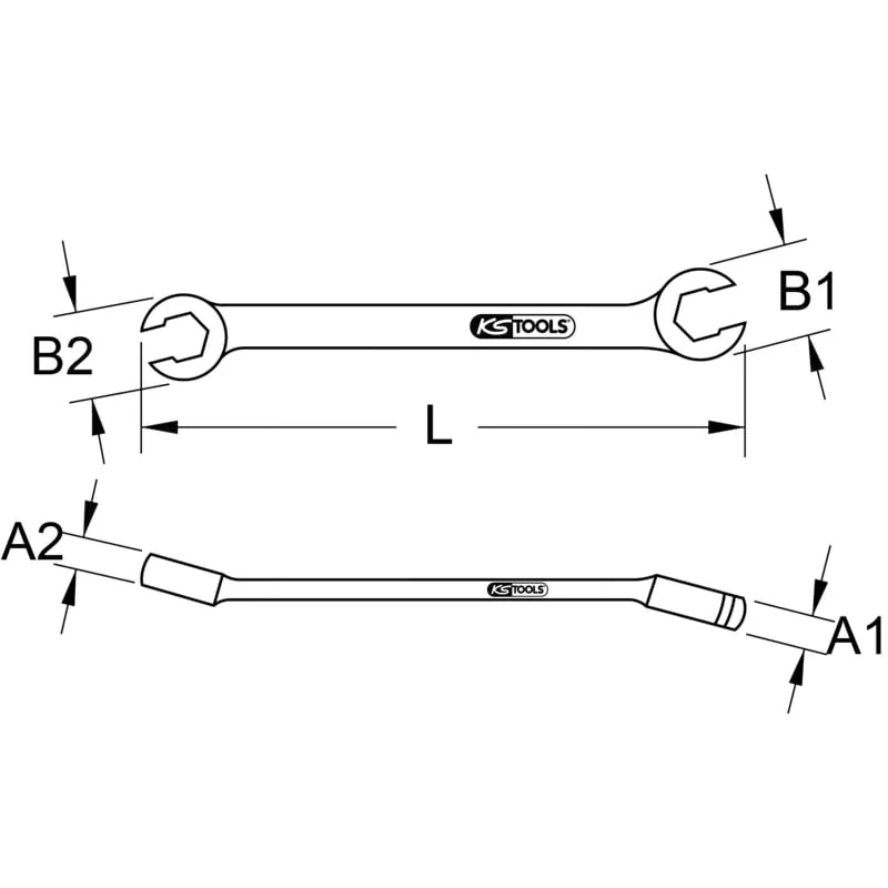 KS Tools - 5170264 - CLASSIC Flare Nut Spanner, 17x19mm