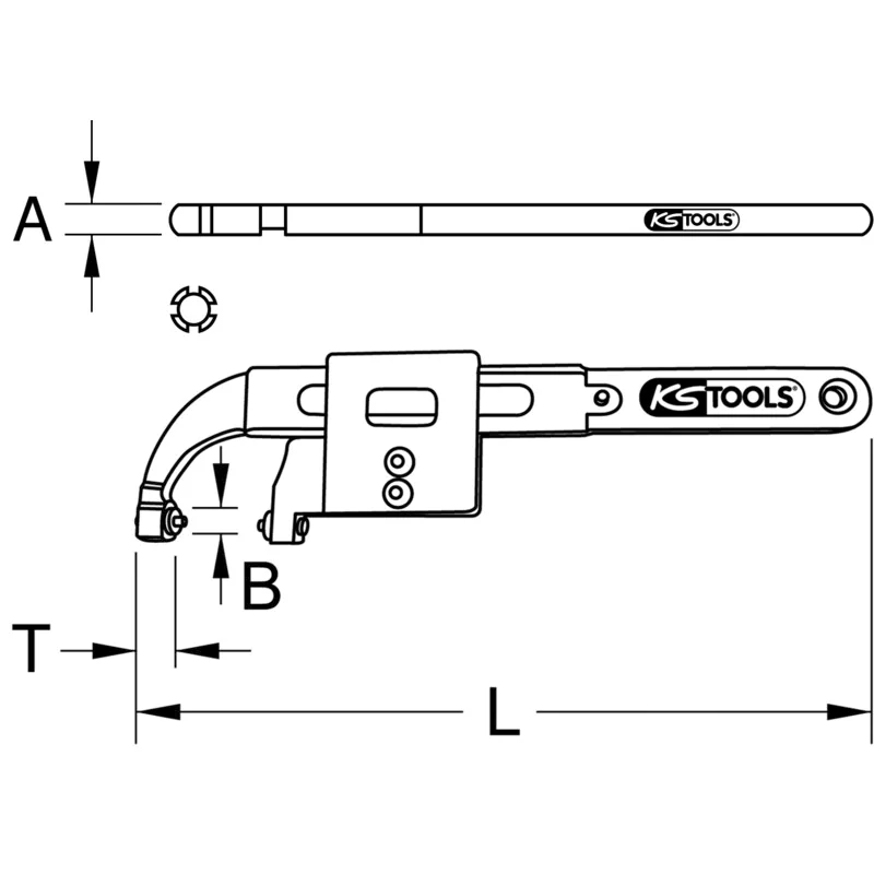 KS Tools - 5171329 - CLASSIC Hook Wrench With Pin, 20-100mm
