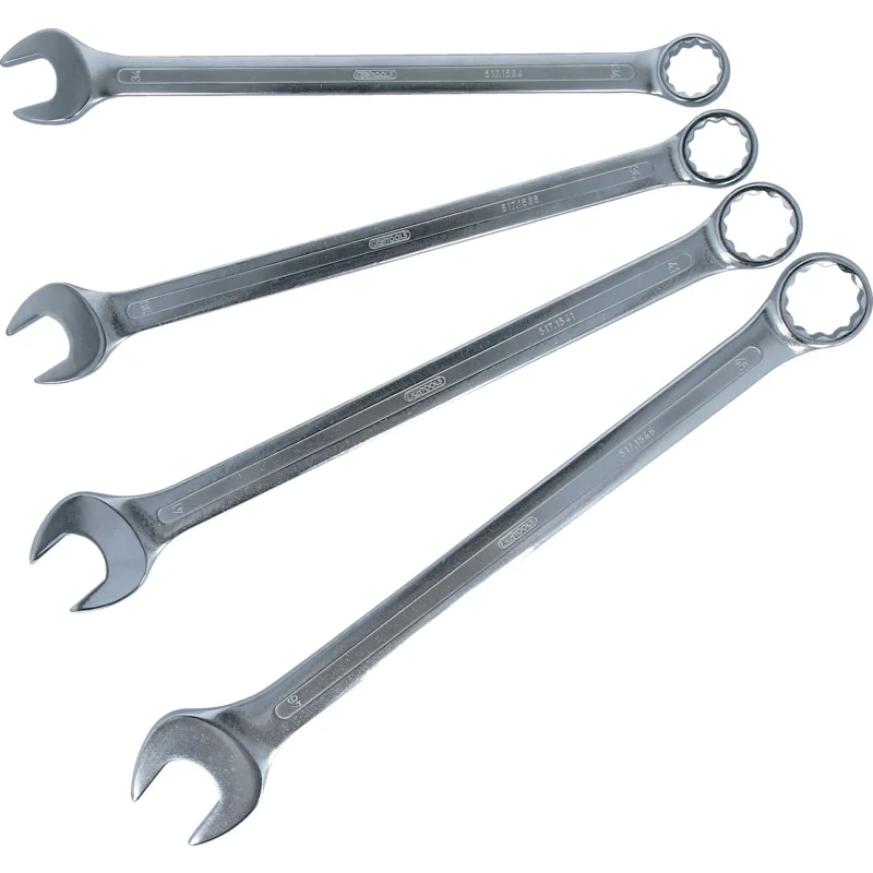 KS Tools - 5171595 - Combination Spanner Set, Extra Long, 4 P
