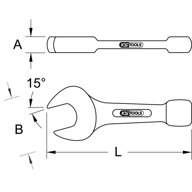 KS Tools - 5172285 - HD Slogging Open End Spanner, 3.3/4 Inch
