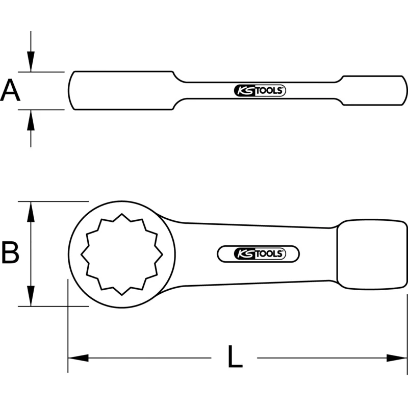 KS Tools - 5172956 - HD Slogging Ring Spanner, 1.3/4 Inch