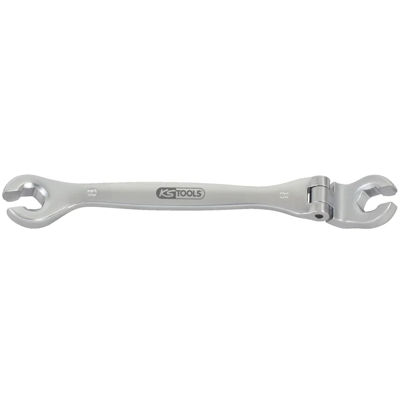 KS Tools - 5180378 - Chrome+ Flex Head Flare Nut Spanner, 8mm