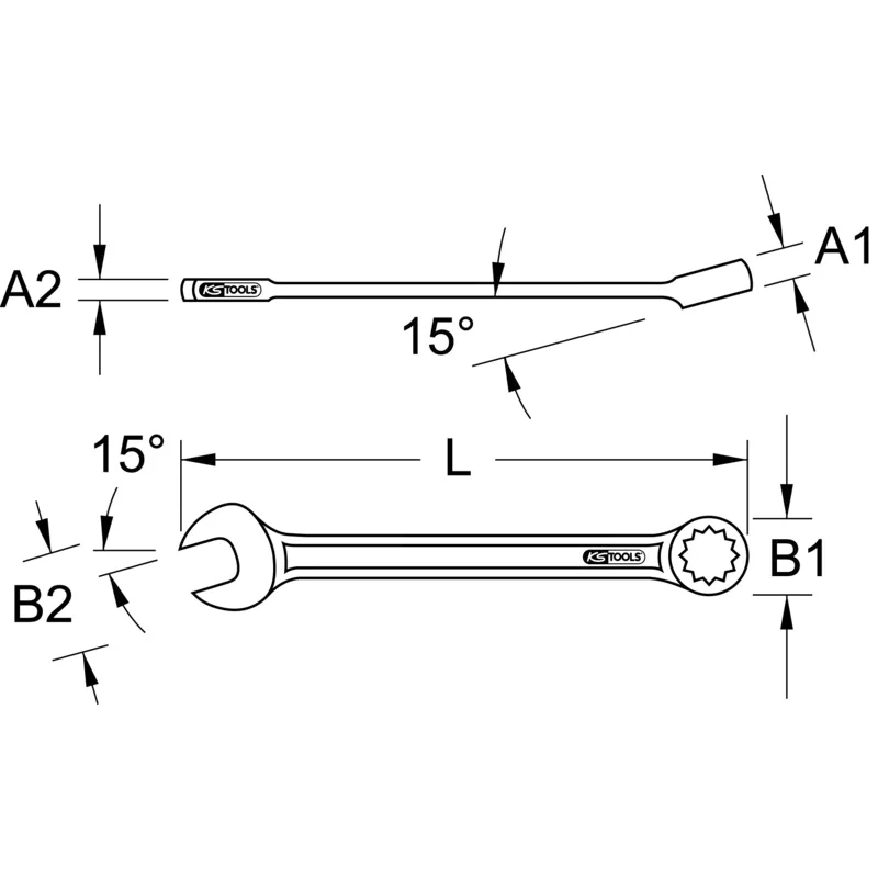 KS Tools - 5190650 - CHROMEplus® Combination Spanner, Extra Long, 10mm