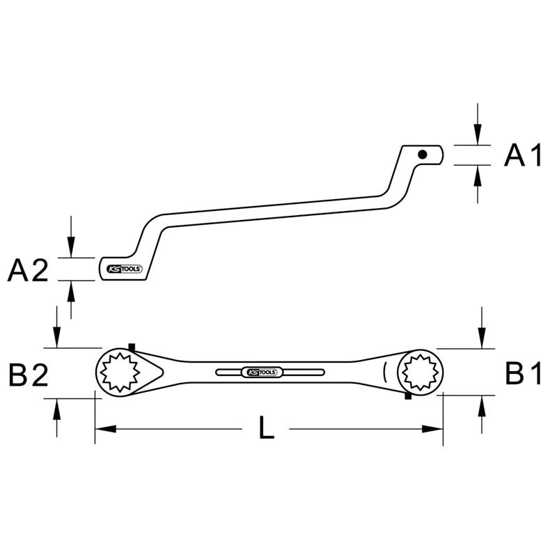 KS Tools - 5201922 - CLASSIC Ratchet Ring Spanner, 19x22mm