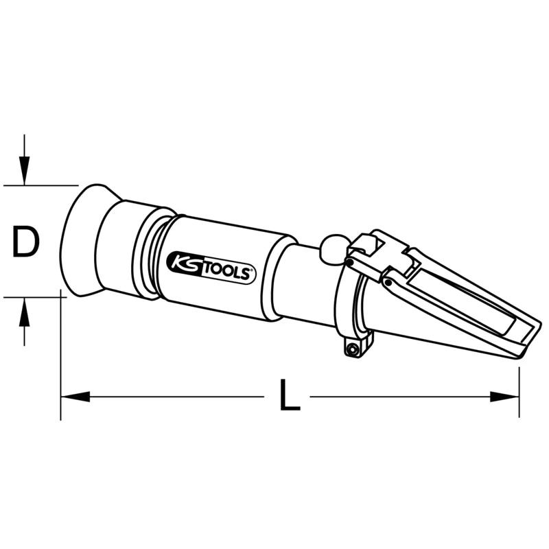 KS Tools - 5501290 - Refractometer - Visual Tester For Antifreeze, 149 Mm