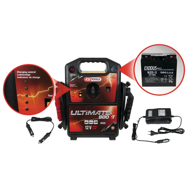 KS Tools - 5501810 - 12V Battery Booster, Mobile Jump Starter 850A