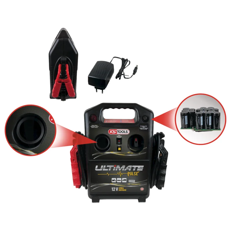 KS Tools - 5501830 - 12 V Capacitor Booster - Mobile Jump Starter