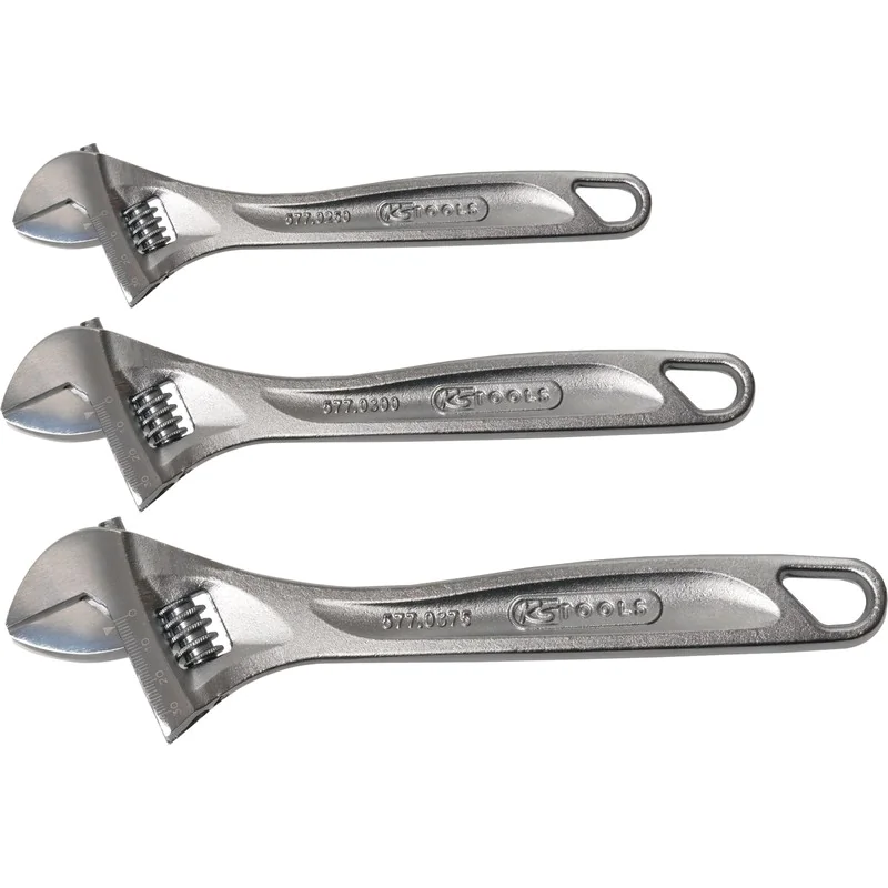 KS Tools - 5770399 - CLASSIC Adjustable Spanner Set, 3 Pcs