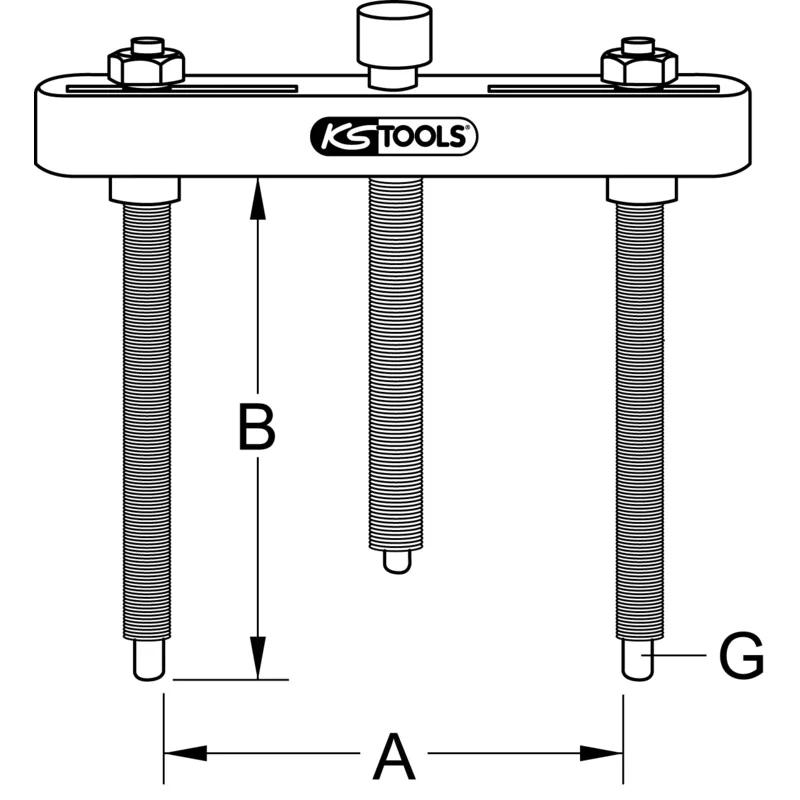 KS Tools - 6050116 - Yoke F.Bearing Separator Tool, 140-435mm