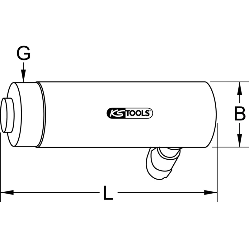 KS Tools - 6400120 - Screw-In Hydraulic Cylinder, 15 t