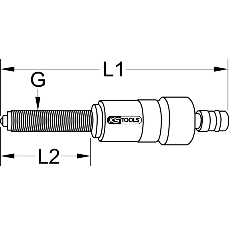 KS Tools - 6400130 - Hydraulic Cylinder, 17 t