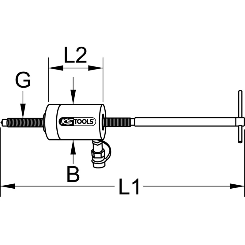 KS Tools - 6400180 - Hollow Piston Hydraulic Cylinder