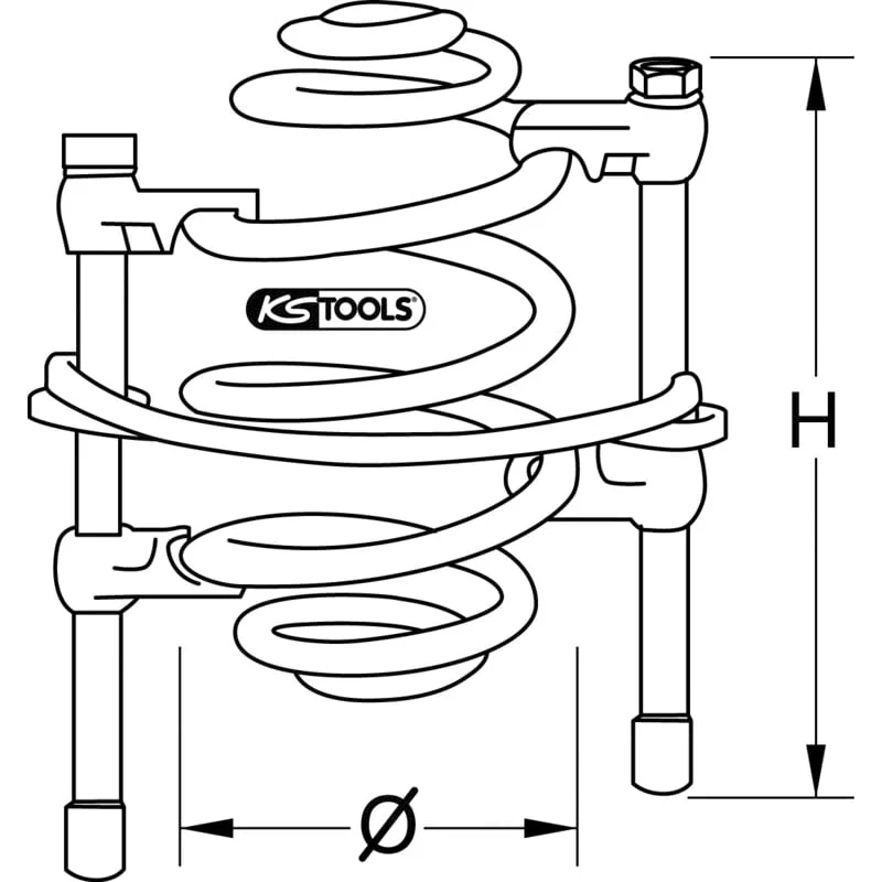 KS Tools - 6700021 - Spring Compressor With Safety Bar