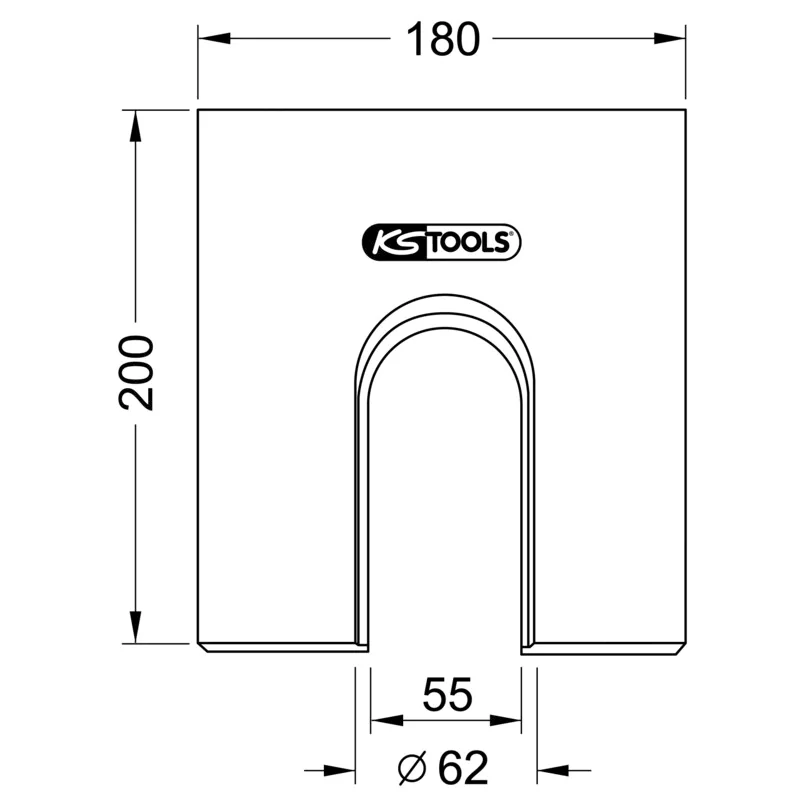 KS Tools - 7001739 - Prism Plate Diameter 62.0 mm
