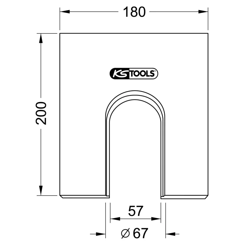 KS Tools - 7001742 - Prism Plate Diameter 67.0 Mm