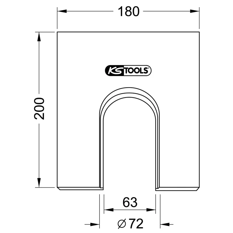 KS Tools - 7001743 - Prism Plate Diameter 72.0 mm