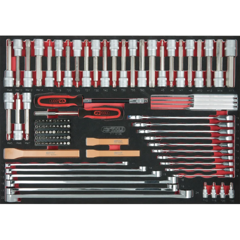 KS Tools - 7110106 - Chisel, Wrench, Bit Socket Set, 106-Piece