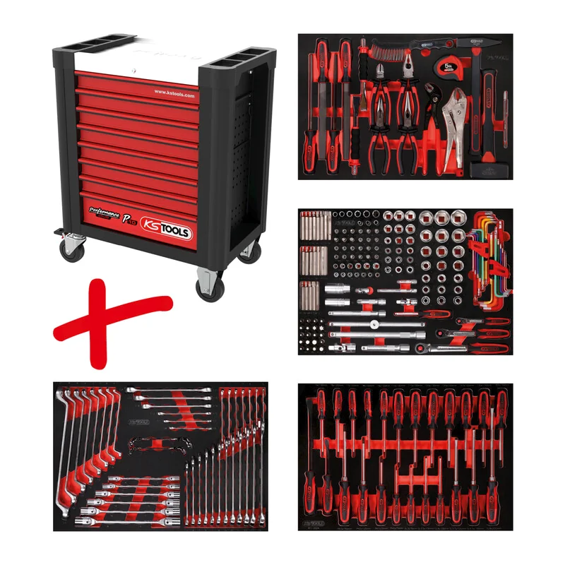 KS Tools - 8104241 - Workshop Trolley P10, With 241 Tools