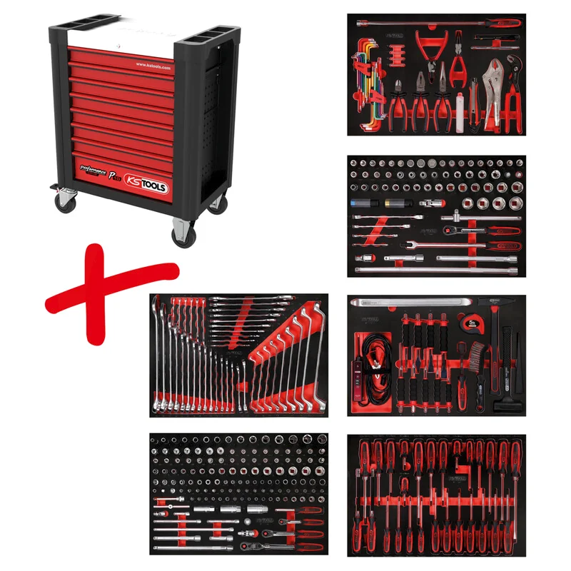 KS Tools - 8106338 - Workshop Trolley P10, With 338 Tools