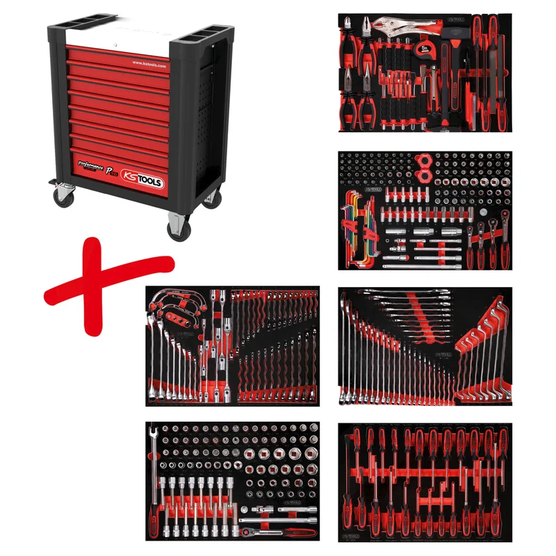 KS Tools - 8106399 - Workshop Trolley P10, With 399 Tools