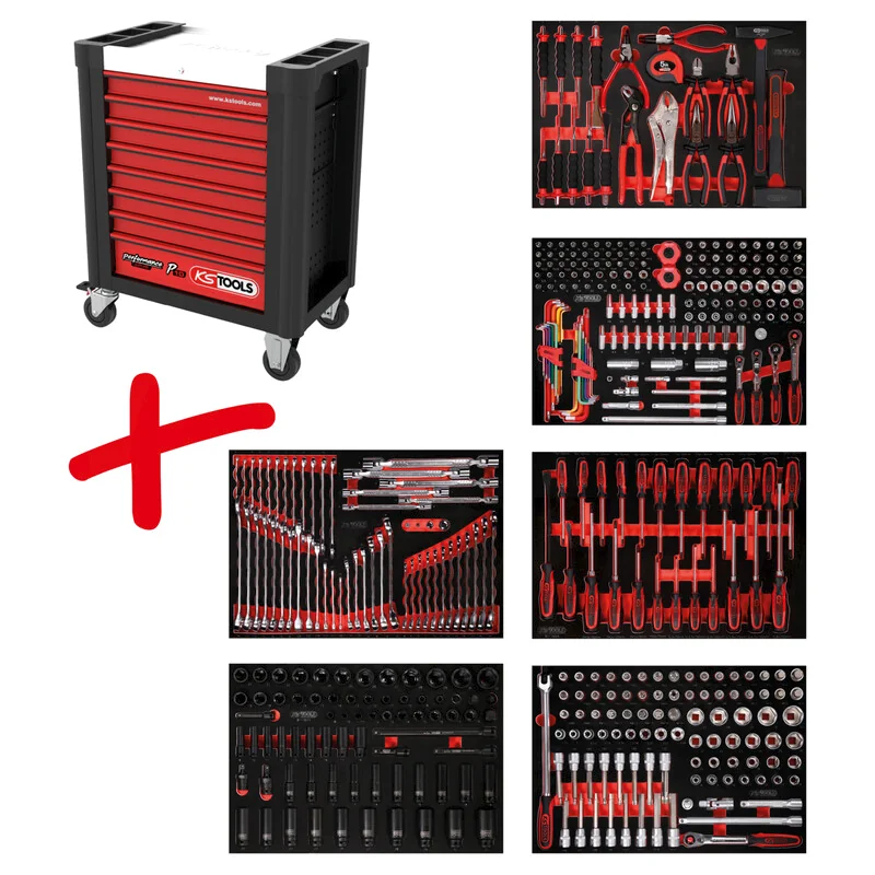 KS Tools - 8106423 - Workshop Trolley P10, With 423 Tools