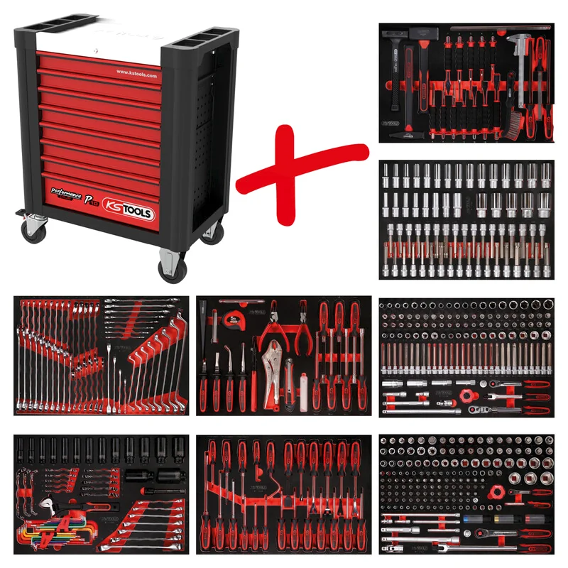 KS Tools - 8108536 - Workshop Trolley P10, With 536 Tools