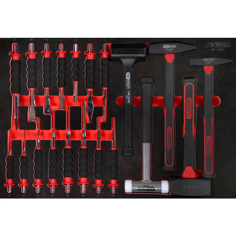 KS Tools - 8110020 - Tool Set Hammer and Chisel