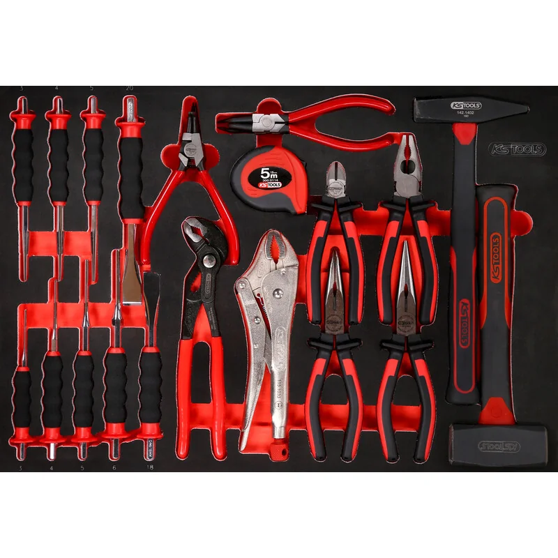 KS Tools - 8110063 - Inlay Pliers, Hammer And Chisel
