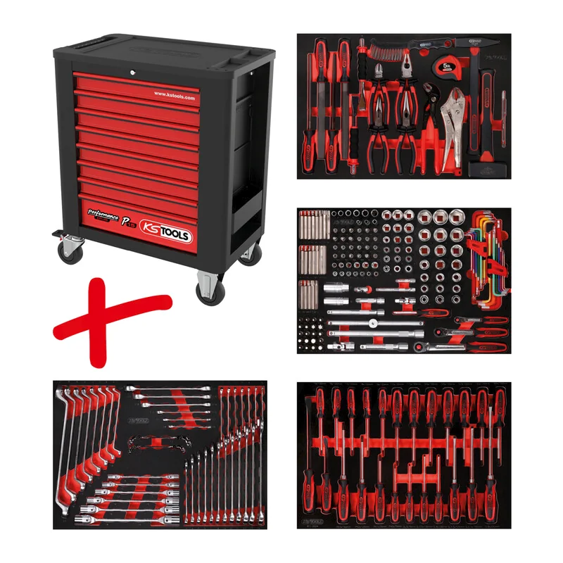 KS Tools - 8154241 - Workshop Trolley P15, With 241 Tools