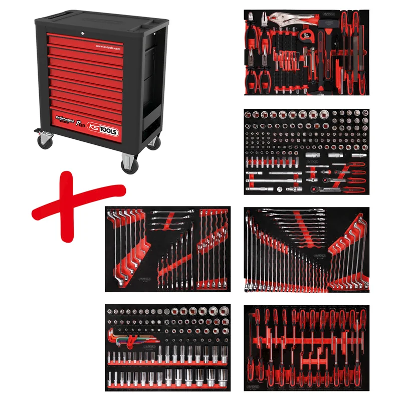 KS Tools - 8156366 - Workshop Trolley P15, With 366 Tools