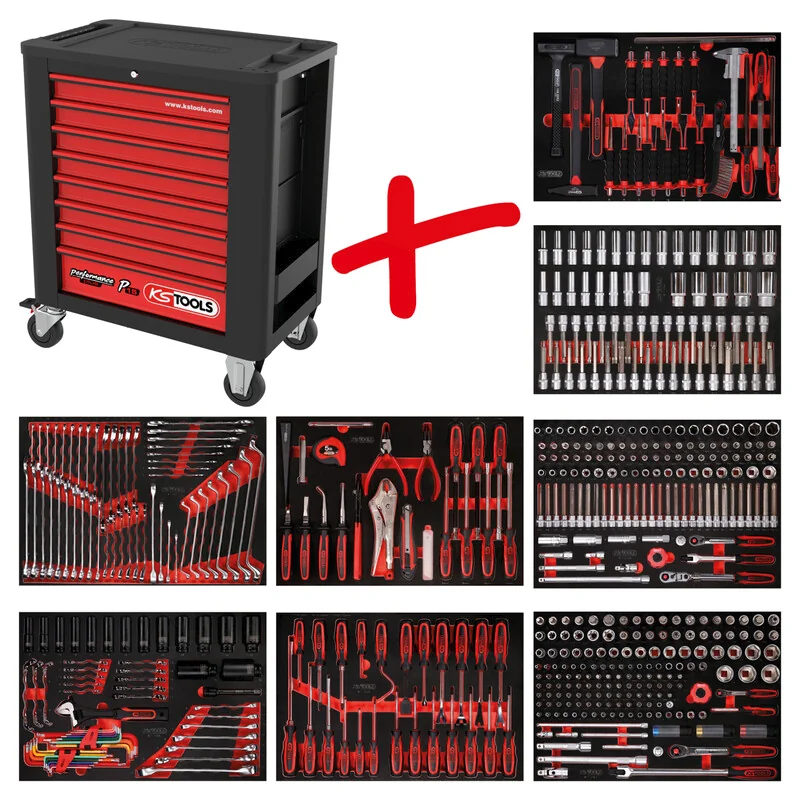 KS Tools - 8158536 - Workshop Trolley P15, With 536 Tools