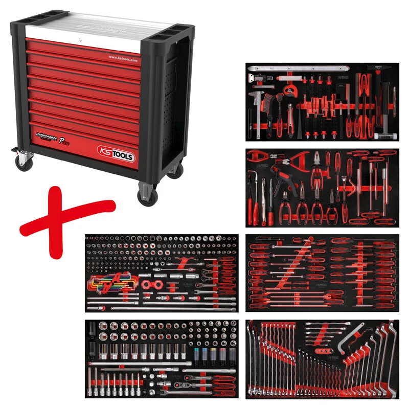 KS Tools - 8256416 - Workshop Trolley P25, With 416 Tools