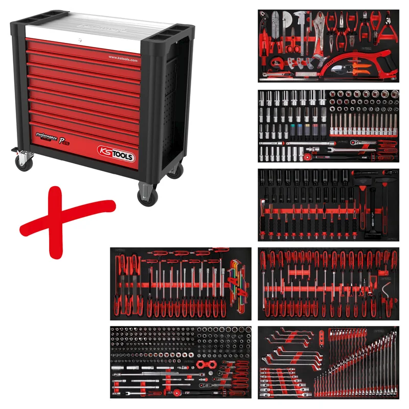 KS Tools - 8257510 - Workshop Trolley P25, With 510 Tools