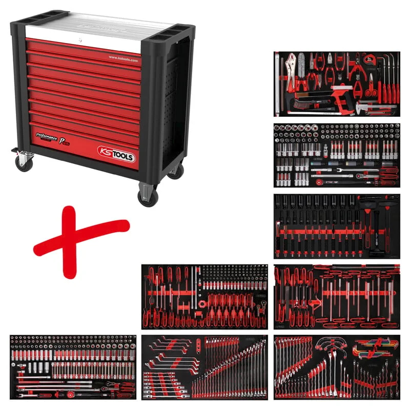 KS Tools - 8258660 - Workshop Trolley P25, With 660 Tools