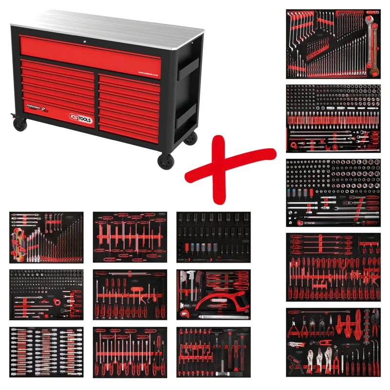 KS Tools - 84514950 - Workshop Trolley P45, With 950 Tools