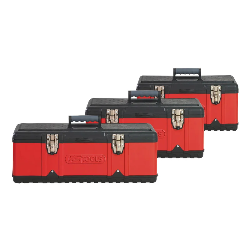 KS Tools - 8500360 - Plastic Sheet Steel Toolbox Set, 3 Pcs