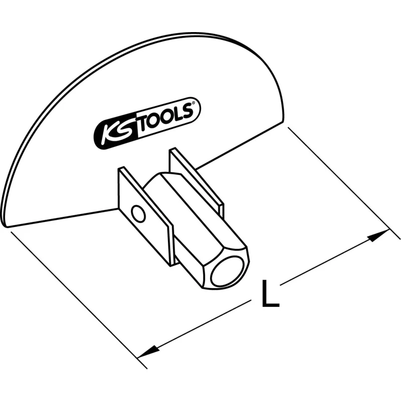 KS Tools - 9006040 - Crescent Scraper, Diameter 100mm