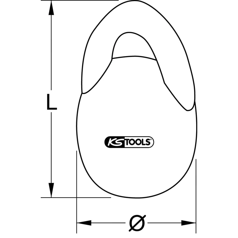 KS Tools - 9006050 - Cast Iron Ball, Diameter 80mm