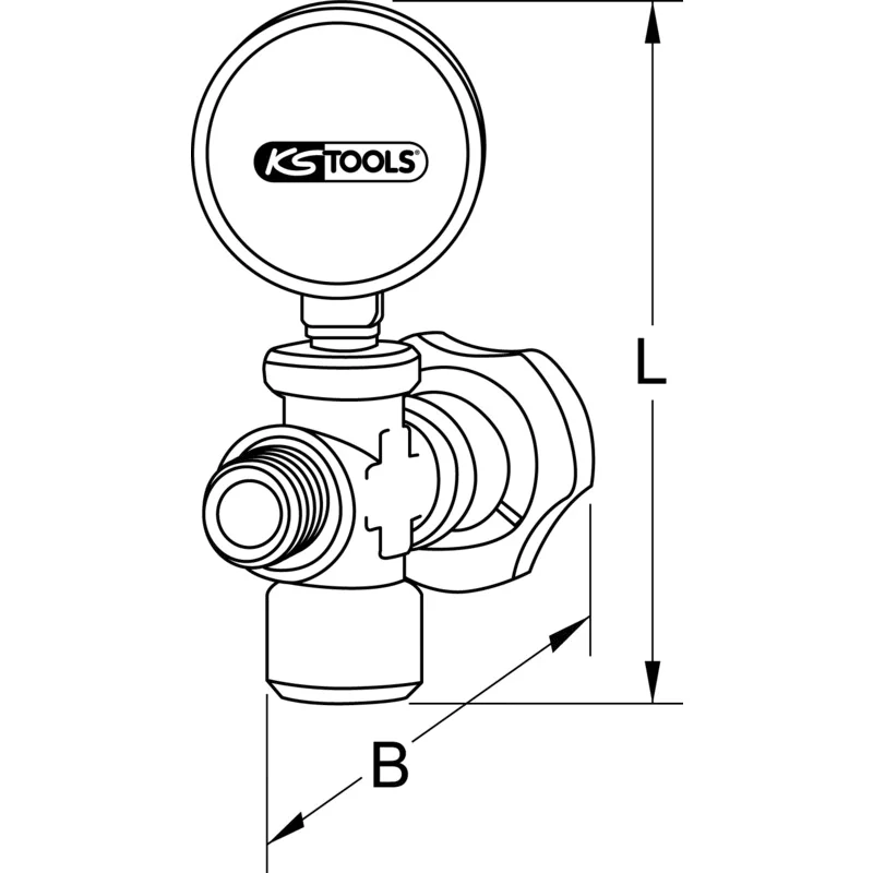 KS Tools - 9021005 - Auxiliary Gauge, 12 Bar