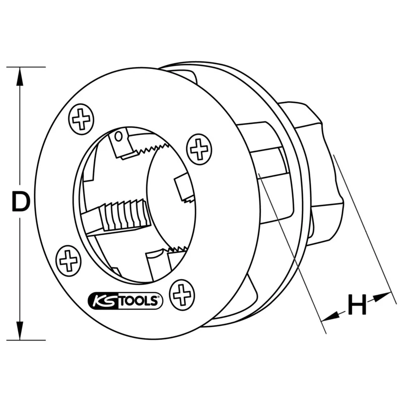 KS Tools - 9033301 - Die Head, 3/8 Inch