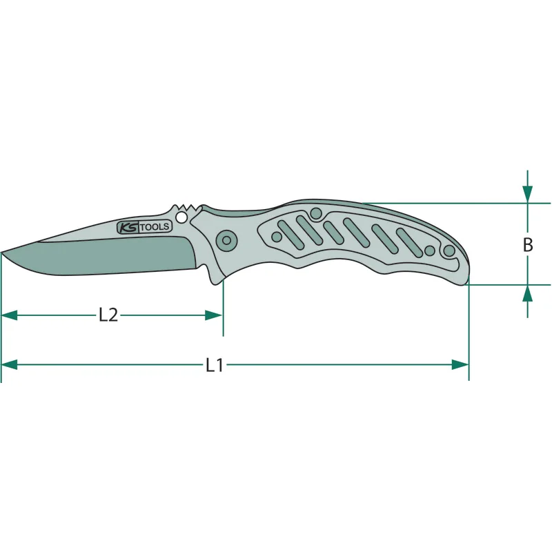 KS Tools - 9072105 - Folding Knife