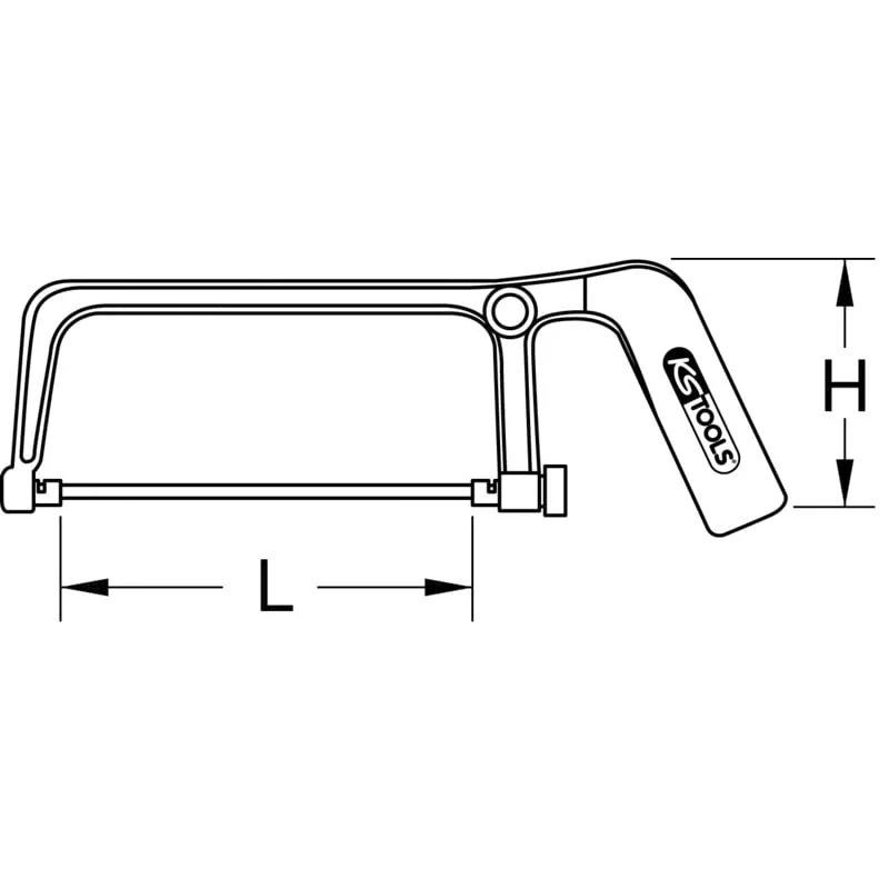 KS Tools - 9072130 - Small Hand Saw Frame, 150 mm