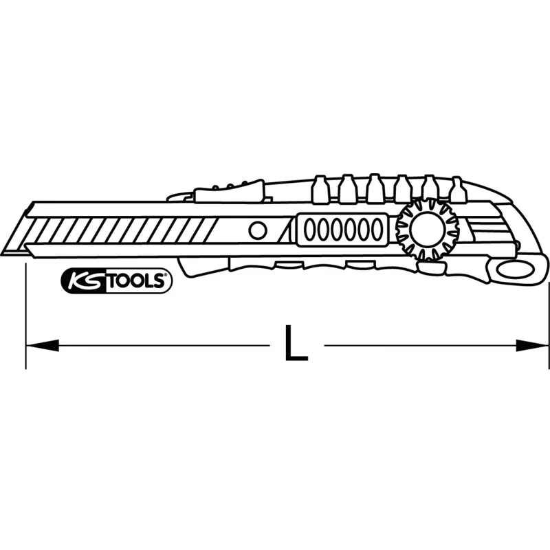 KS Tools - 9072141 - Comfort Knife, Snap Off Blade, 190mm